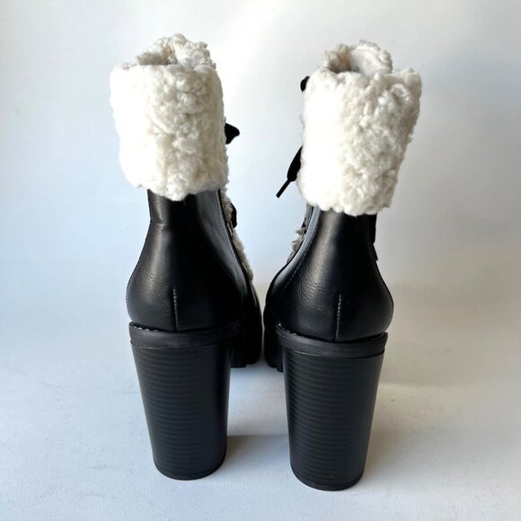 BCBGeneration Paloma Black Ankle Booties chunky heel booties Size 8 - Picture 3 of 8